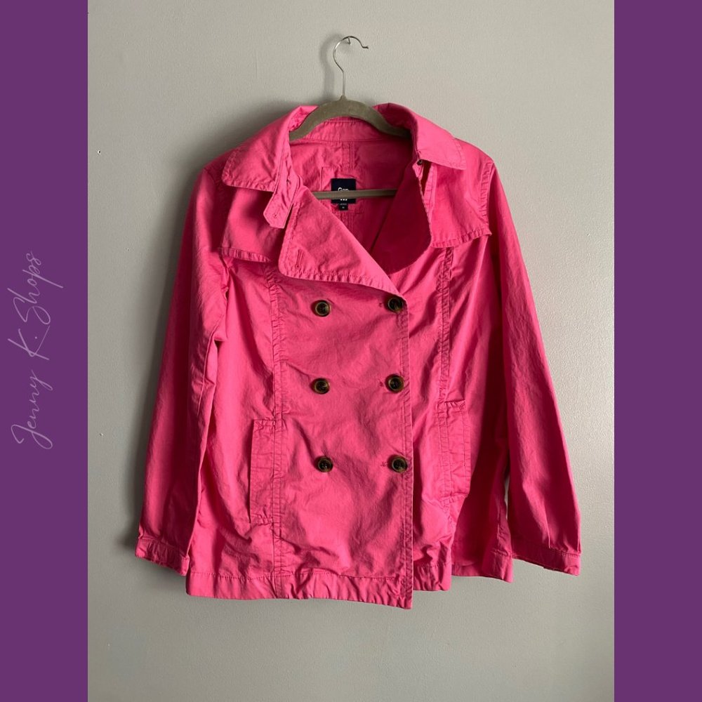 GAP | Cute Pink Fall Trench Coat Style Jacket | Size: Medium, MED, M